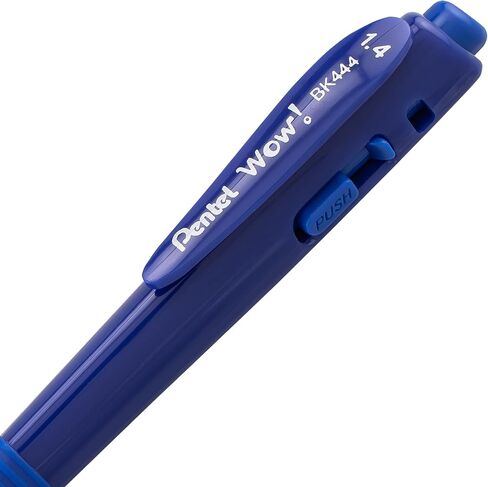Pentel Wow! Retractable Ballpoint Pen, (1.4mm), Bold Line, Assorted Ink Colors, Pack of 18 (BK444BP18M) in Kuwait