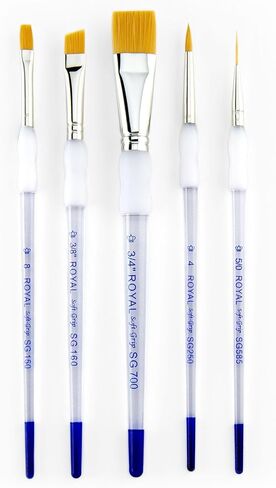 Royal & Langnickel Soft Grip Paint Brushes (5 Piece Brush Set) in Kuwait