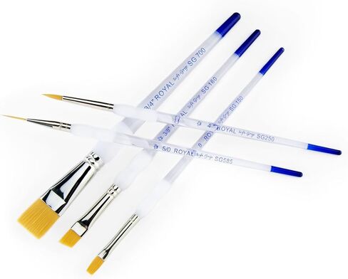 Royal & Langnickel Soft Grip Paint Brushes (5 Piece Brush Set) in Kuwait