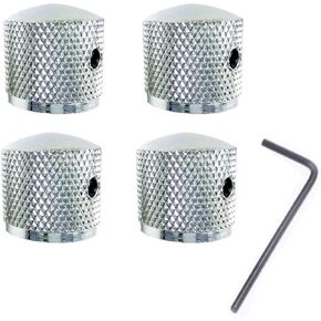 حزمة من 4 قطعة مقبض نحاسي مقابض التحكم في مستوى الصوت للجيتار الكهربائي نوع المسمار (الكروم) in Kuwait