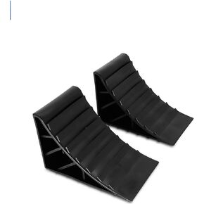 AUTOXBERT 2Pcs Wheel Chock Skid Resist Plastic High Strength Car Truck Stopper Control Wheel Anti-Slip Block Tire Support Pad