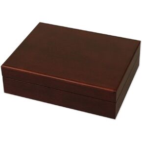 DA VINCI Solid Wood Mahogany Golf Ball Box with Space for 12 Balls (Balls not Included)