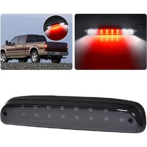 LED Housing Tail High Mount 3rd Third Brake Light Cargo Lamp Waterproof Replacement for 99-16 Ford F250 F350 Super Duty Smoke Lens with Seal Foam Gaskets