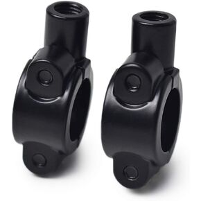 0413 8MM 7/8" Handlebar Mirror Mounts Motorcycle Mirror Mount Adaptor Holder Clamp Bracket Black Aluminum Right-Handed (Clockwise)