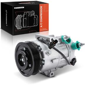 A-Premium Air Conditioner AC Compressor with Clutch Compatible with Hyundai Elantra, Elantra Coupe GT & Kia Forte5 Forte Koup Soul EV