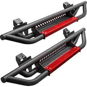 لوحات الجري OEDRO متوافقة مع 2021-2024 Ford Bronco 4 أبواب، خطوات جانبية للشاحنة مع لوحات قابلة للطلاء، شريط Nerf محكم، أسود وأحمر in Kuwait