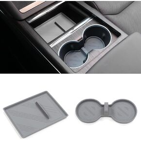 صينية تنظيم وحدة التحكم المركزية من Yumzeco متوافقة مع Tesla Model S Model X Plaid/Long Range 2021 2022 2023، نموذج S X صندوق تخزين وحدة التحكم المركزية من السيليكون لملحقات 2022 2023 Model S X in Kuwait