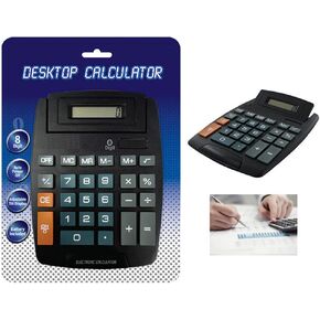 Large Jumbo Calculator Big Button 8-Digit Desktop Math Display Solar Battery New