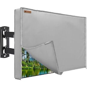 IC ICLOVER Outdoor TV Cover 32inch, 600D Heavy Duty Weatherproof TV Protector with Waterproof Zipper&Bottom Cover&Remote Control Pocket, Television Cover for Outside Flat Screen TVs, LED, LCD, OLED TV