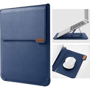 Nillkin Laptop Sleeve Case with Laptop Stand,15-16 inch Computer Shock Resistant Bag with Mouse Pad for MacBook Pro 16"/15" 15.6" Dell Lenovo HP Asus Samsung Chromebook Computer, Black Texture in Kuwait