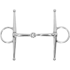 Fdit Stainless Steel Snaffle Bit Horse Ring Hollow Jointed Mouth Loose Ring Horse Bit Full Cheek Horse Snaffle Bit Horse Equipment Supplies