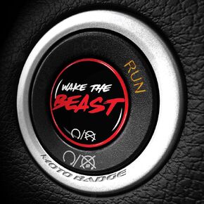 غطاء زر التشغيل Wake The Beast - متوافق مع دودج جيب رام كرايسلر هيلكات تشارجر تشالنجر دورانجو والمزيد - ملحقات إيقاف الإشعال (أحمر) 738 in Kuwait