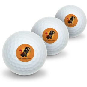 GRAPHICS & MORE Rooster of Awesomeness Chicken Novelty Golf Balls 3 Pack