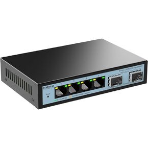 6 Port 2.5G Easy Web Managed Switch, 4 x 2.5G Base-T Ports, 2 x 10G SFP+, Static Aggregation,QoS/VLAN/IGMP, 2.5Gb Network Homelab Switch