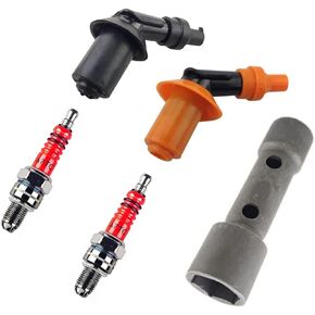 High performance three electrode A7TC spark plug+resistor spark plug cover tool replacement 50cc70cc90cc110cc125cc150cc scooter light motorcycle four-wheel go kart!