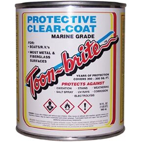 Toon-Brite P100QT Protective Clear-Coat - 32 oz. (Quart) White