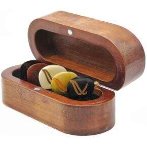 Wambooka Handcrafted guitar pick with anatomical imprint in bone, horn, wood and coconut (Transparent Horn)