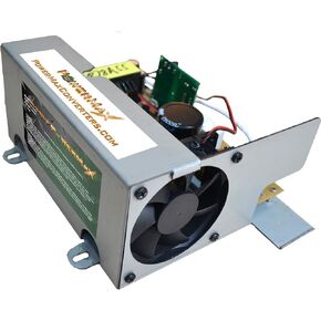 Powermax PM4 75A MBA 110V AC to 12V DC 75 Amp Power Converter w/Built-in 4 Stage Smart Battery Charger, Quiet Cooling Fan - Durable, Superior Performance (12.2 x 8.7 x 6.2)