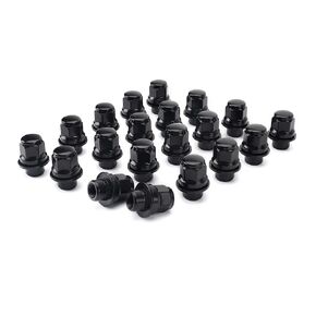 YIZBAP 20PCS 12x1.5 Black Lug Nuts, M12x1.5 Mag Seat Lug Nuts 1.46" Tall 13/16" (21mm) Hex for Tacoma 4 Runner Camry Sienna Lexus