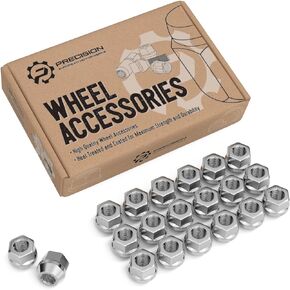 20pcs Black Open End Lug Nuts - Metric 12x1.5 Thread Size - 0.81" Length - Cone Conical Taper Acorn Seat - 19mm 3/4" Hex Head - Compatible with Many Acura Honda Lexus Kia Mazda Mitsubishi Toyota