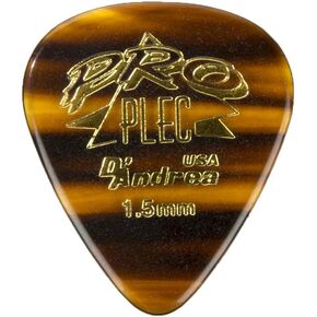 D'Andrea PPRO-351 Pro Plec 351 Standard Guitar Pick, 12-Piece, Shell, 1.5mm