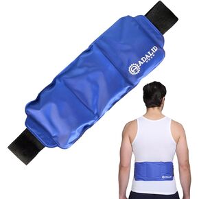 Back Gel Ice Pack Wrap: Pain Relief Heat Pad for Hot & Cold Therapy on Large Body Parts (Upper & Lower Back, Torso, Shoulder, Lumbar, Hip, and Waist) | Adjustable, Flexible, Microwaveable & Reusable