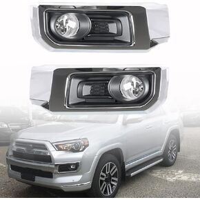 2-Pack Front Driving Fog Light Assembly with Bulbs and Fog Light Cover Replacement for 4Runner Limited 2014-2021