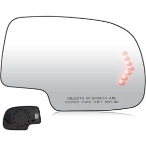 Youxmoto Passenger Right Side Heated Mirror Glass, for 2003-2006 Chevy Silverado Avalanche Suburban Tahoe/GMC Sierra Yukon/Cadillac Escalade with Arrow Signal, 88944391 56318