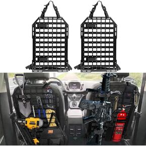 2Pcs Rigid Molle Panel for Vehicles, Storage Back Seat Truck and Tactical Seat Back Organizer Car Organizers Gun Rack 21.3"*14.2"