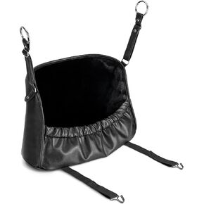 Premium Purse Holder for Car – 1 Compartment Midsize Front Seat Storage Barrier – Elegant Faux Leather & Fur Car Handbag Holder – Automotive Consoles & Organizers