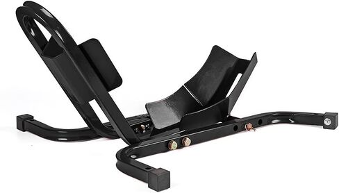 MOTO4U Motorcycle Wheel Chock Stand Wheel Chock Adjustable Cradle Holder 1500lbs Capacity in Black in Saudi Arabia