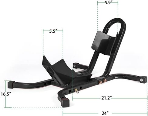 MOTO4U Motorcycle Wheel Chock Stand Wheel Chock Adjustable Cradle Holder 1500lbs Capacity in Black in Saudi Arabia