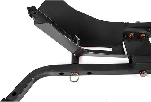 MOTO4U Motorcycle Wheel Chock Stand Wheel Chock Adjustable Cradle Holder 1500lbs Capacity in Black in Saudi Arabia