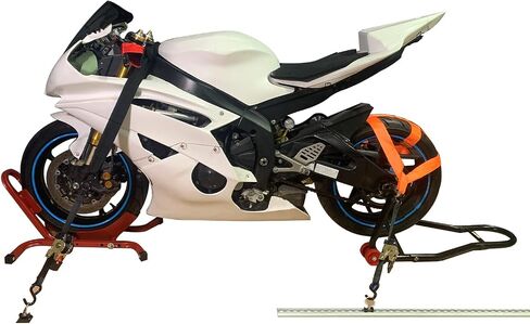 MOTO4U Motorcycle Wheel Chock Stand Wheel Chock Adjustable Cradle Holder 1500lbs Capacity in Black in Saudi Arabia
