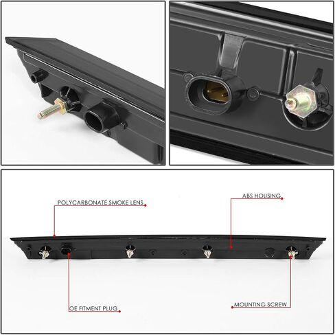 DNA MOTORING 3BL-GMCD15-3D-LED-BK-SM غطاء أسود ثلاثي الأبعاد LED ضوء الفرامل الذيل الثالث [متوافق مع 15-20 تشيفي تاهو / 15-20 سوبربان / 16-19 سوبربان 3500HD] in Saudi Arabia