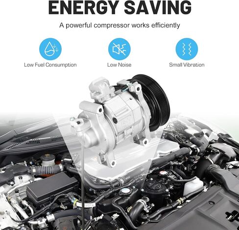 New AC Air Condition Compressor with Clutch for Honda Accord 2.4L 2008-2012, Crosstour 2.4L 2012-2015 38810R40A01 639362 in Saudi Arabia