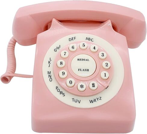 Retro Corded Landline Phone, TelPal Classic Vintage Old Fashion Telephone for Home & Office, Wired Home Phone Gift for Seniors in Kuwait