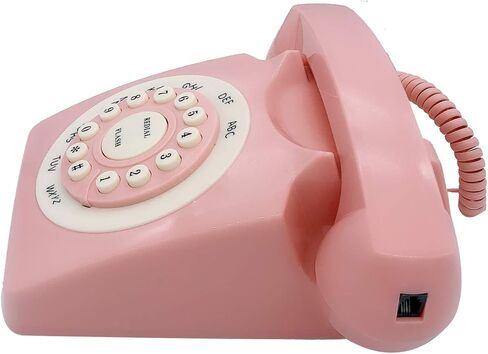 Retro Corded Landline Phone, TelPal Classic Vintage Old Fashion Telephone for Home & Office, Wired Home Phone Gift for Seniors in Kuwait