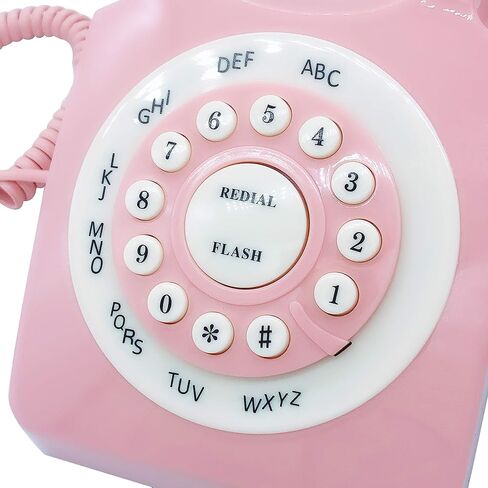 Retro Corded Landline Phone, TelPal Classic Vintage Old Fashion Telephone for Home & Office, Wired Home Phone Gift for Seniors in Kuwait