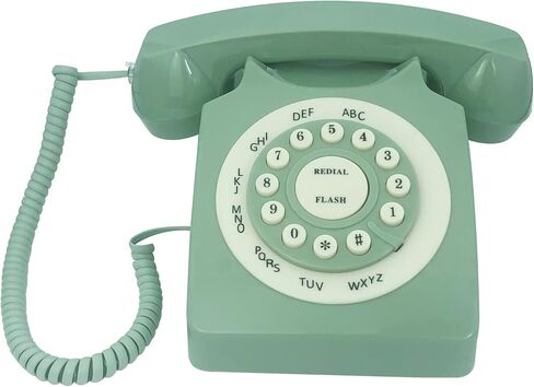 Retro Corded Landline Phone, TelPal Classic Vintage Old Fashion Telephone for Home & Office, Wired Home Phone Gift for Seniors in Kuwait