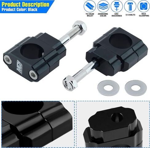 1 1/8" Motorcycle Dirt Bike Handlebar Risers, 28mm Handlebar Clamp Mounts for 110cc 125cc 150cc 200cc Dirt Bike ATV in Kuwait