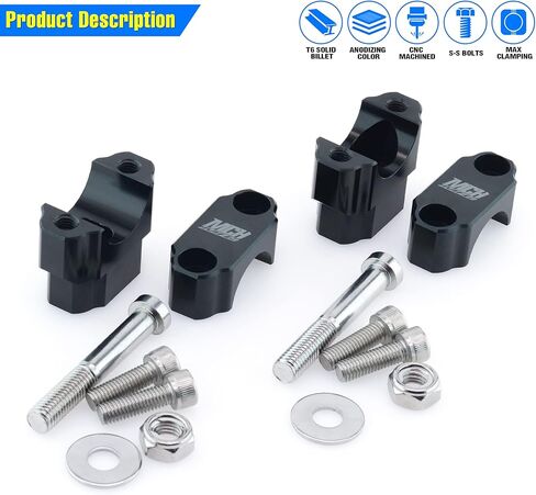 1 1/8" Motorcycle Dirt Bike Handlebar Risers, 28mm Handlebar Clamp Mounts for 110cc 125cc 150cc 200cc Dirt Bike ATV in Kuwait