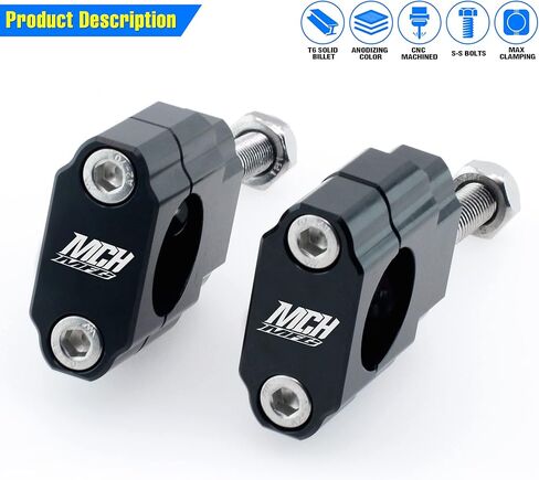 1 1/8" Motorcycle Dirt Bike Handlebar Risers, 28mm Handlebar Clamp Mounts for 110cc 125cc 150cc 200cc Dirt Bike ATV in Kuwait