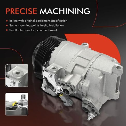 ضاغط مكيف هواء A-Premium مع قابض متوافق مع Ram 1500 5.7L 2014-2018، Ram 1500 Classic 5.7L 2014-2014، طراز 7SBH17C in Saudi Arabia