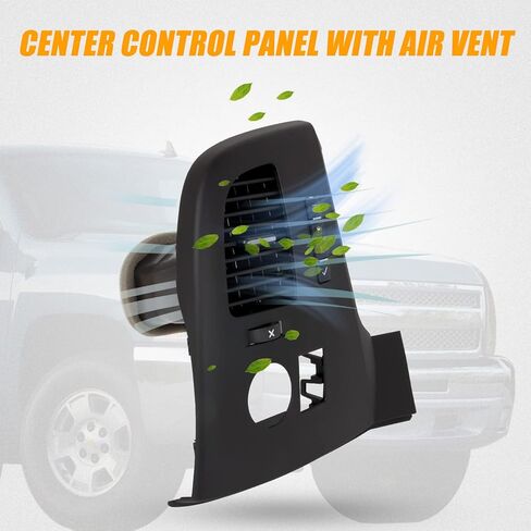 Wztepeng استبدال 19159438 لوحة التحكم في مركز معلومات سائق فتحة التهوية المتوافقة مع 2007-2013 Chevy Silverado GMC Sierra Yukon XL 1500 2500 3500 HD 4.3L 4.8L 5.3L 6.0L 6.2L 6.6L in Kuwait