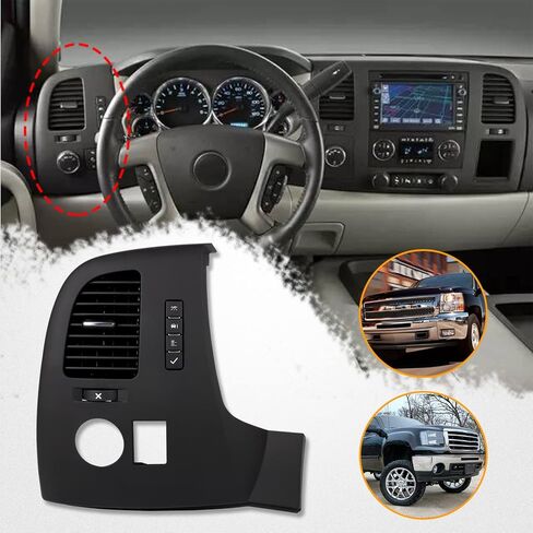 Wztepeng استبدال 19159438 لوحة التحكم في مركز معلومات سائق فتحة التهوية المتوافقة مع 2007-2013 Chevy Silverado GMC Sierra Yukon XL 1500 2500 3500 HD 4.3L 4.8L 5.3L 6.0L 6.2L 6.6L in Kuwait