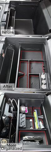 صينية تنظيم وحدة التحكم المركزية EDBETOS متوافقة مع ملحقات GMC Sierra 1500/Silverado 1500 2014-2018 / Silverado 2500/3500 HD 15-19 /Suburban/Tahoe/Yukon 15-20 صندوق تخزين مسند الذراع (زخرفة سوداء) in Kuwait