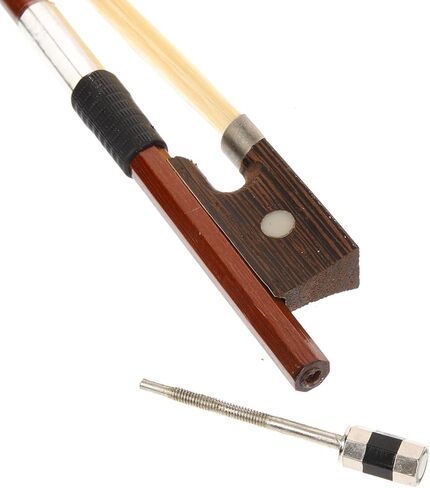 Vaguelly Fiddle 1/4 Size Violin Bow With White Horse Hair Light Weight Student Practice Violin Bow,Well Balanced Sandalwood Bow for Violin,55CM Hair Supplies in Kuwait