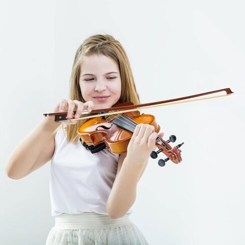 Vaguelly Fiddle 1/4 Size Violin Bow With White Horse Hair Light Weight Student Practice Violin Bow,Well Balanced Sandalwood Bow for Violin,55CM Hair Supplies in Kuwait