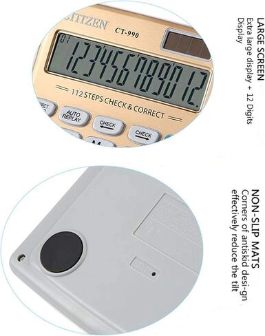 Calculator with Battery and Solar Powered, ELEAUTO Big Number Button Large LCD Display Calculators Basic Standard Office Desktop in Saudi Arabia